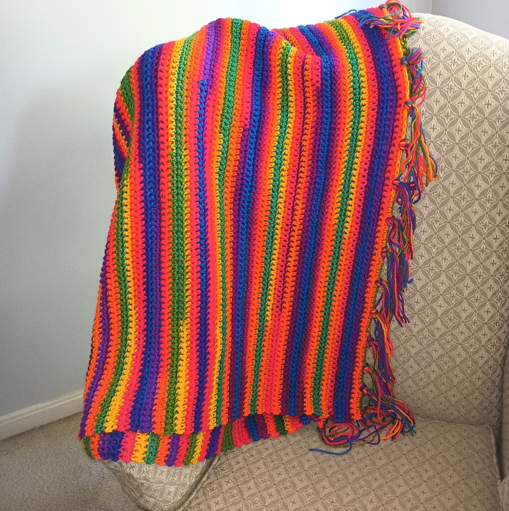 New Colorful Afghan Throw 50 x 65